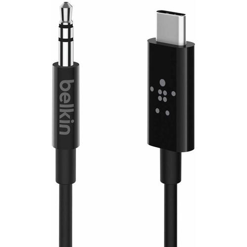 Cablu Belkin USB-C la Jack 3.5mm, 1.8 m, Negru