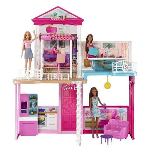 Poze Set Barbie - Casa Barbie cu mobilier si accesorii si 3 papusi incluse