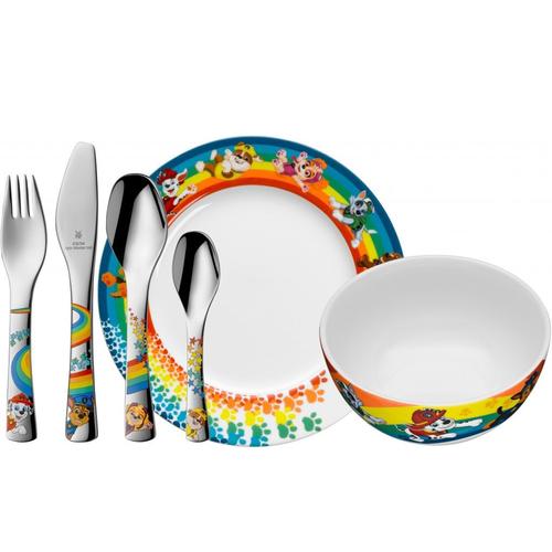 Poze Set 6 articole hranire copii Paw Patrol, WMF, Ceramica/Inox, Multicolor, 3 ani+