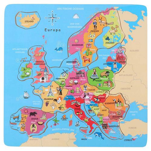 Poze Puzzle din lemn Europa Marionette 19 piese