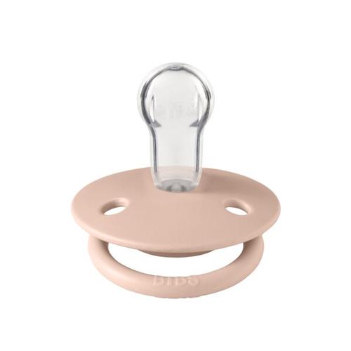 Suzeta De Lux Silicon, tetina rotunda, marime universala (0-3 ani) Blush, BIBS