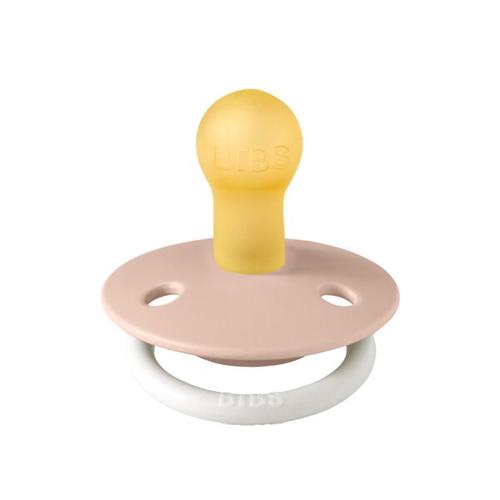 Poze Suzeta fosforescenta De Lux Glow Latex, tetina rotunda, 0 luni + Blush, BIBS