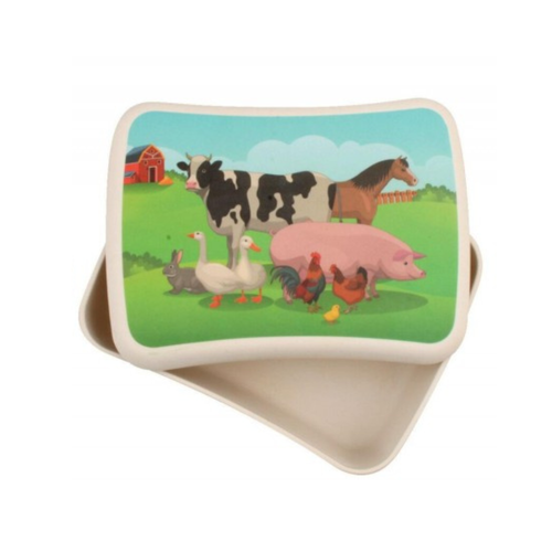 Poze Cutie pentru pranz din bambus- Animalute domestice