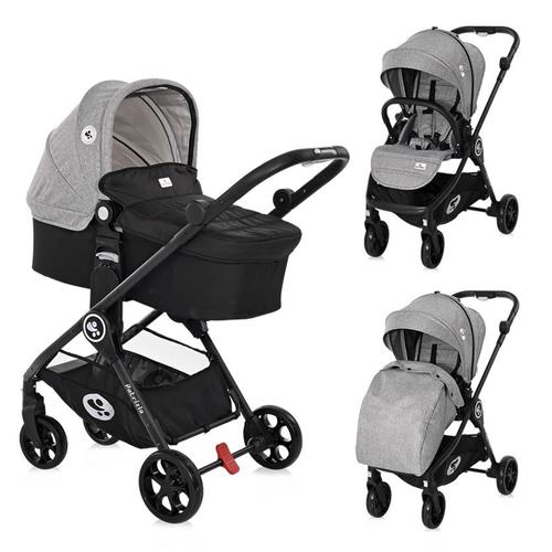 Poze Carucior Lorelli Set Patrizia, cos landou individual inclus, 0-15 kg, 0-3 ani (Gri)