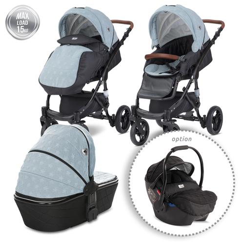 Poze Carucior Lorelli Set Rimini Premium, cos auto separat, 0-15 kg, 0-3 ani (Albastru)