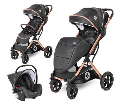 Poze Carucior Lorelli Set Storm, cos auto inclus, cadru aluminiu, 0-22 kg, 0-4 ani (Negru)