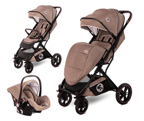 Poze Carucior Lorelli Set Storm, cos auto inclus, cadru aluminiu, 0-22 kg, 0-4 ani (Bej)