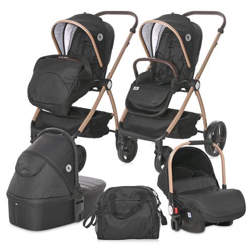 Poze Carucior Lorelli Set 3 in 1, Infinity, 0-22 kg, 0-4 ani (Negru)