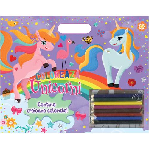 Poze Coloreaza - Unicorni (creioane)