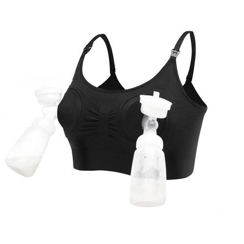 Poze Sutien 2 in1 Bufnitel, Alaptare si sustinere pompa san (Negru)
