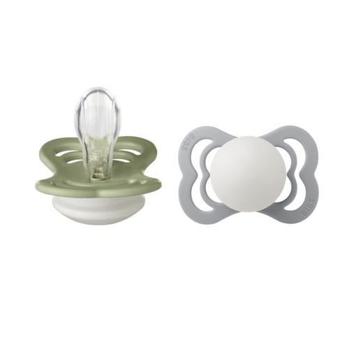 Poze Set 2 Suzete Supreme Fosforescente Glow Silicon, Tetina Simetrica, 0 Luni +