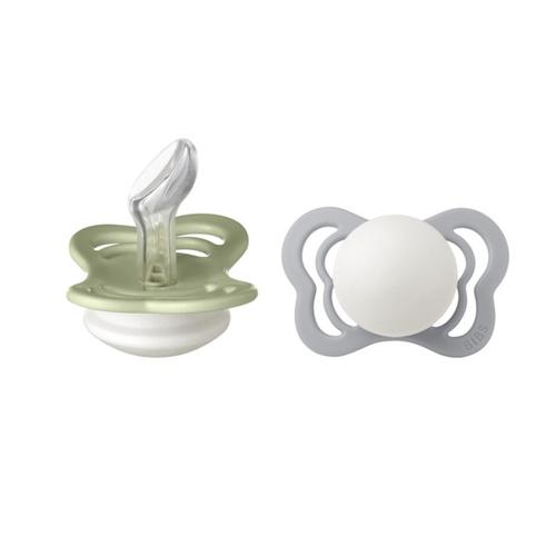 Poze Set 2 Suzete Fosforencente Couture Glow Silicon, Tetina Anatomica, 0 Luni +