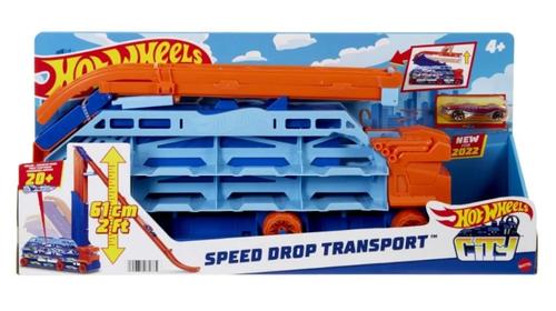 Poze Set de joaca Hot Wheels, Camion transportator cu pista de lansare