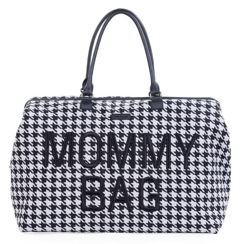 Poze Geanta de infasat Childhome Mommy Bag Pied de Poule, Negru