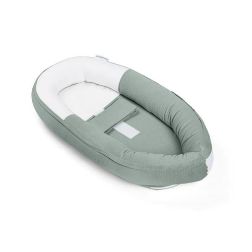 Poze Baby Nest din bumbac organic Doomoo Cocoon Tetra Jersey Green