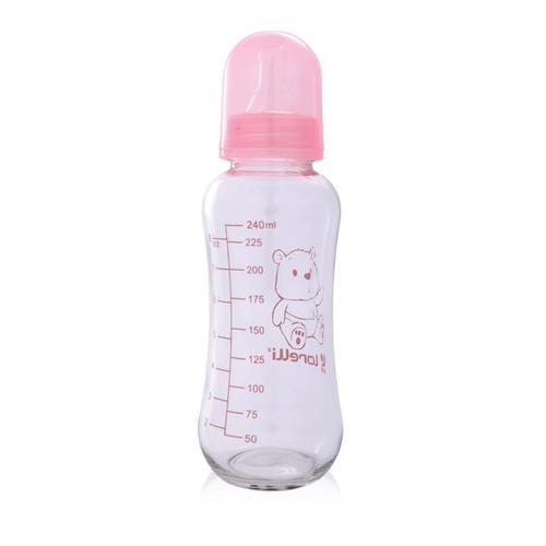 Poze Biberon din sticla cu capac Lorelli, 240 ml, Pink