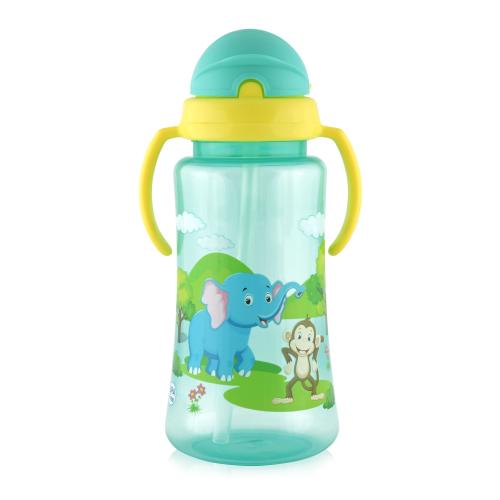 Poze Cana LORELLI cu manere si pai moale, capac ergonomic, 12 luni+, 330 ml, Green