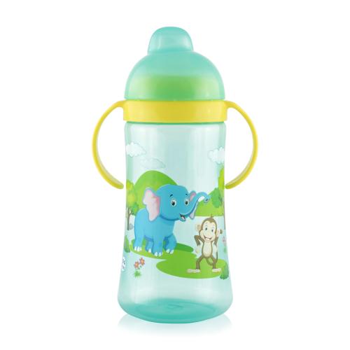 Poze Cana LORELLI cu manere, 9 luni+, tetina moale si capac ergonomic, 330 ml, Green
