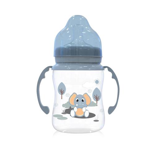 Poze Biberon cu 2 manere Lorelli, 0 luni+, 250 ml, Moonlight Blue