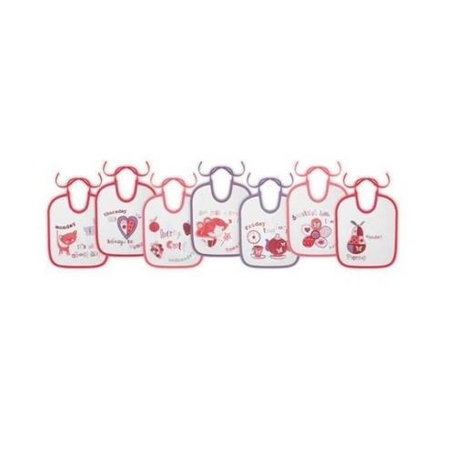 Poze Set 7 bavete zilele saptamanii Lorelli, small, bumbac, inchidere cu snur, fete