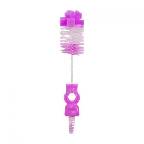 Poze Perie de curatat biberoane Lorelli, tetine si cani, Bear, Pink