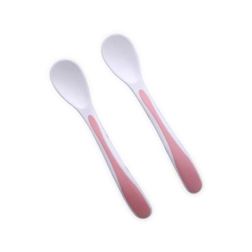 Poze Set 2 lingurite cu suport, Lorelli, 6 luni+, polipropilena, forma anatomica, Pink