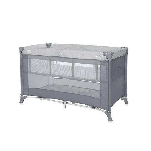 Poze Patut pliabil Lorelli, Torino, 2 nivele, Grey Striped Elements