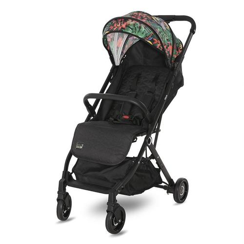 Poze Carucior pentru nou-nascut Lorelli, Myla, tip troller, pliabil, acoperitoare picioare, spatar si copertina reglabile, cos accesorii, bara de protectie detasabila, centura de siguranta cu prindere in 5 puncte, Tropical Flowers