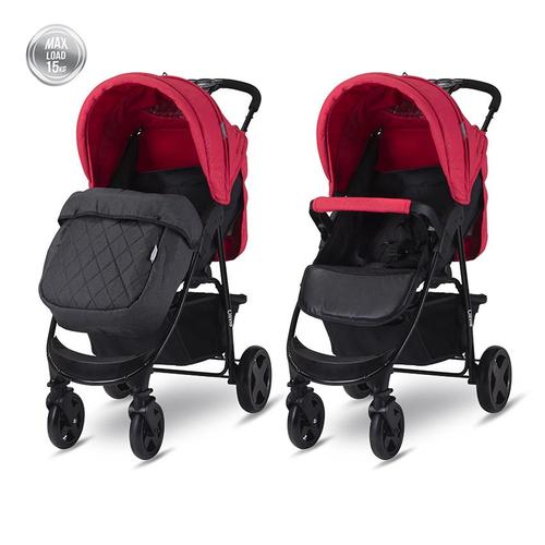 Poze Carucior sport Lorelli Olivia Basic, cu husa de picioare, spatar si copertina reglabile, prindere centura in 5 puncte, material impermeabil, suspensie individuala, Mars Red