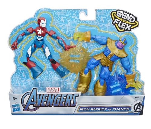 Poze Set Avengers Bend and Flex - 2 figurine Iron Patriot vs Thanos