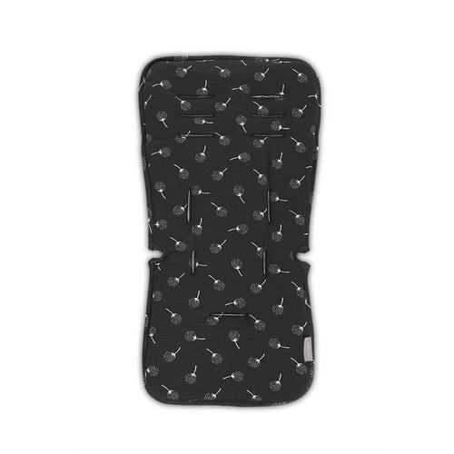 Poze Saltea suplimentara pentru carucior Liner, Lorelli, din bumbac/poliester, universala, cu 2 fete, 11 fante pentru centurile de siguranta, 37x70x2.50 cm, Black Floral