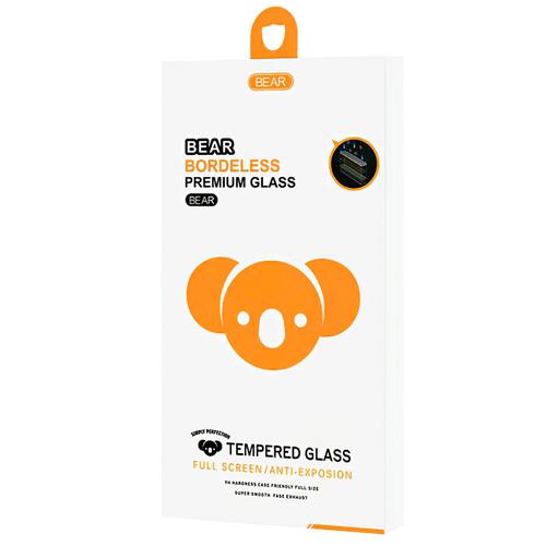 Folie de protectie Ecran Bear Bordeless pentru Apple iPhone 12 Pro Max, Sticla Securizata, Full Glue