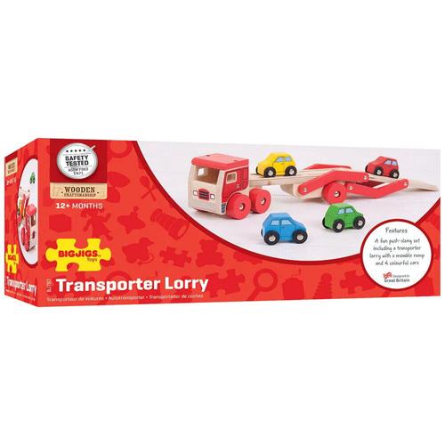 Poze Camion cu platforma pentru masinute BIGJIGS Toys