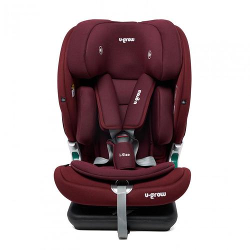 Poze Scaun auto I-size U-Grow Goldfix Pro, isofix, 76-150 cm (9-36 kg), boxa bluetooth, Rosu