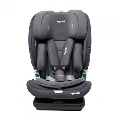 Poze Scaun auto I-size U-Grow Goldfix Pro, isofix, 76-150 cm (9-36 kg), boxa bluetooth, Gri