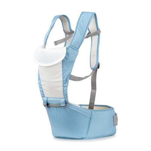 Poze Marsupiu ergonomic cu scaunel Juju HugMeTight, +5luni, reglabil, cu buzunar de depozitare, 4 pozitii, pana la 15kg, Albastru