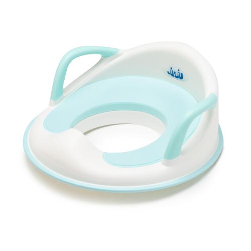 Poze Reductor toaleta wc copii Juju TinyTush, 2-6 ani, portabil, cu manere, agatatoare pentru depozitare usoara, suprafata de siguranta antialunecare, Turcoaz