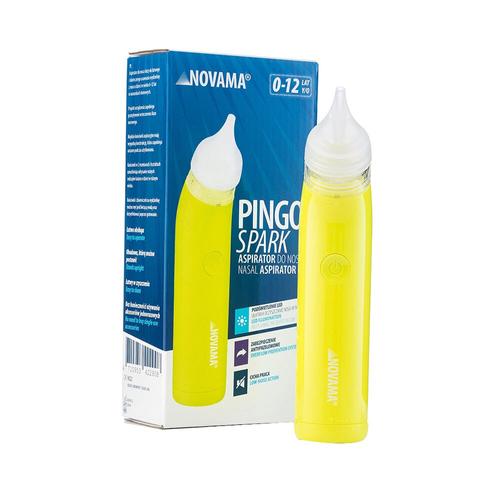 Poze Aspirator nazal electric Novama Pingo Spark, pentru copii 0-12 ani, 2 varfuri silicon, iluminare LED, cu baterii, Verde