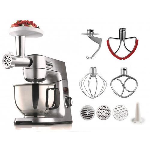 Robot bucatarie MixMaster Combo Espressions, 1200W, Bol inox 4,5L, Accesoriu tocat carne, 12 viteze, afisaj LCD (Inox)