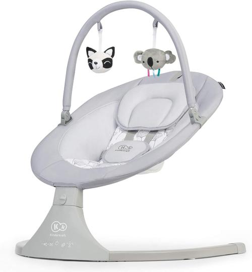 Poze Leagan electric 2 in 1 Kinderkraft KKBLULIGRY0000, reglabil, temporizator (Gri)