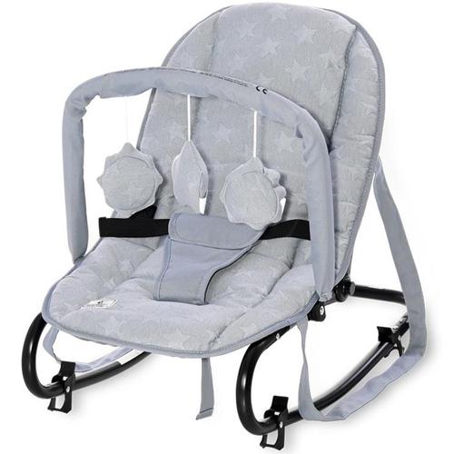 Poze Fotoliu balansoar Lorelli Rock Star Luxe Silver Blue Stars, Albastru