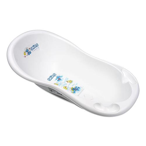 Poze Cadita bebe 100 cm Lorelli Strumfi White, cu dop de scurgere si baza antialunecare