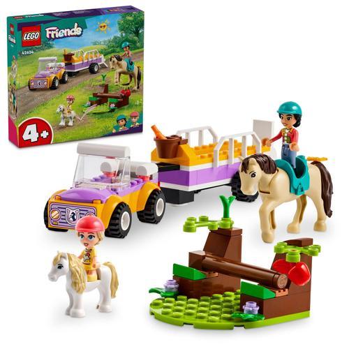 Poze LEGO® Friends - Remorca cu cal si ponei 42634, 105 piese