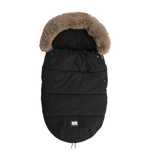 Poze Sac termic de iarna pentru carucior Lorelli Luxe Black, captuseala polar, impermeabil, cu blanita detasabila