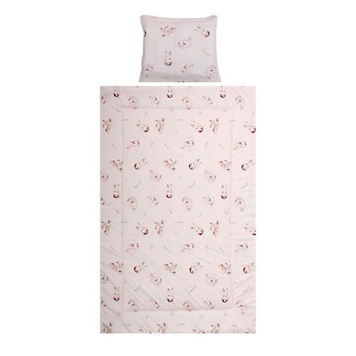 Poze Set lenjerie pat 3 piese Lorelli Cosy Bunnies Beige, bumbac ranforce
