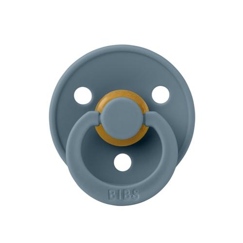 Poze Suzeta Colour Latex pentru bebelusi BIBS, cu tetina rotunda, 0 luni +, Albastru
