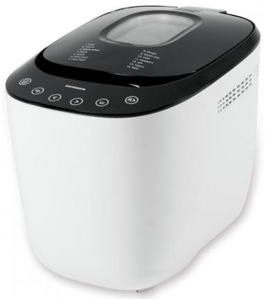 Masina de facut paine Heinner HBM-900WHBK, 900 g, 550 W, 12 programe, Mentinere cald 60 min, 3 nivele de rumenire