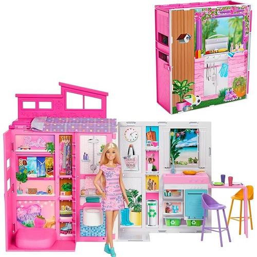 Poze Set papusa + casuta + accesorii, Barbie Cozy House, Multicolor