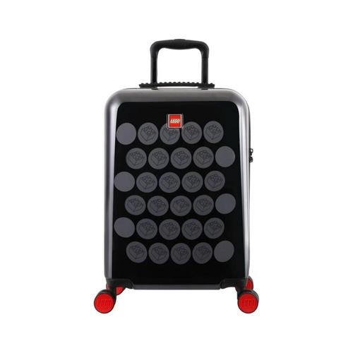 Poze Troler LEGO Brick Dots, material ABS, 76.5 x 52.5 x 29 cm, sistem de inchidere cu 3 combinatii si cheita TSA (Negru/Albastru)