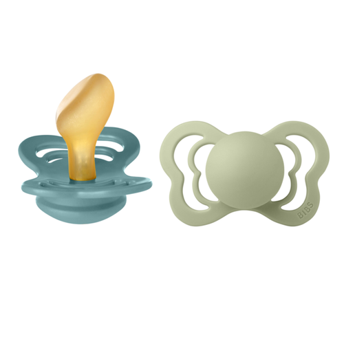 Poze Set 2 suzete Couture Latex BIBS, tetina anatomica, 6 luni +